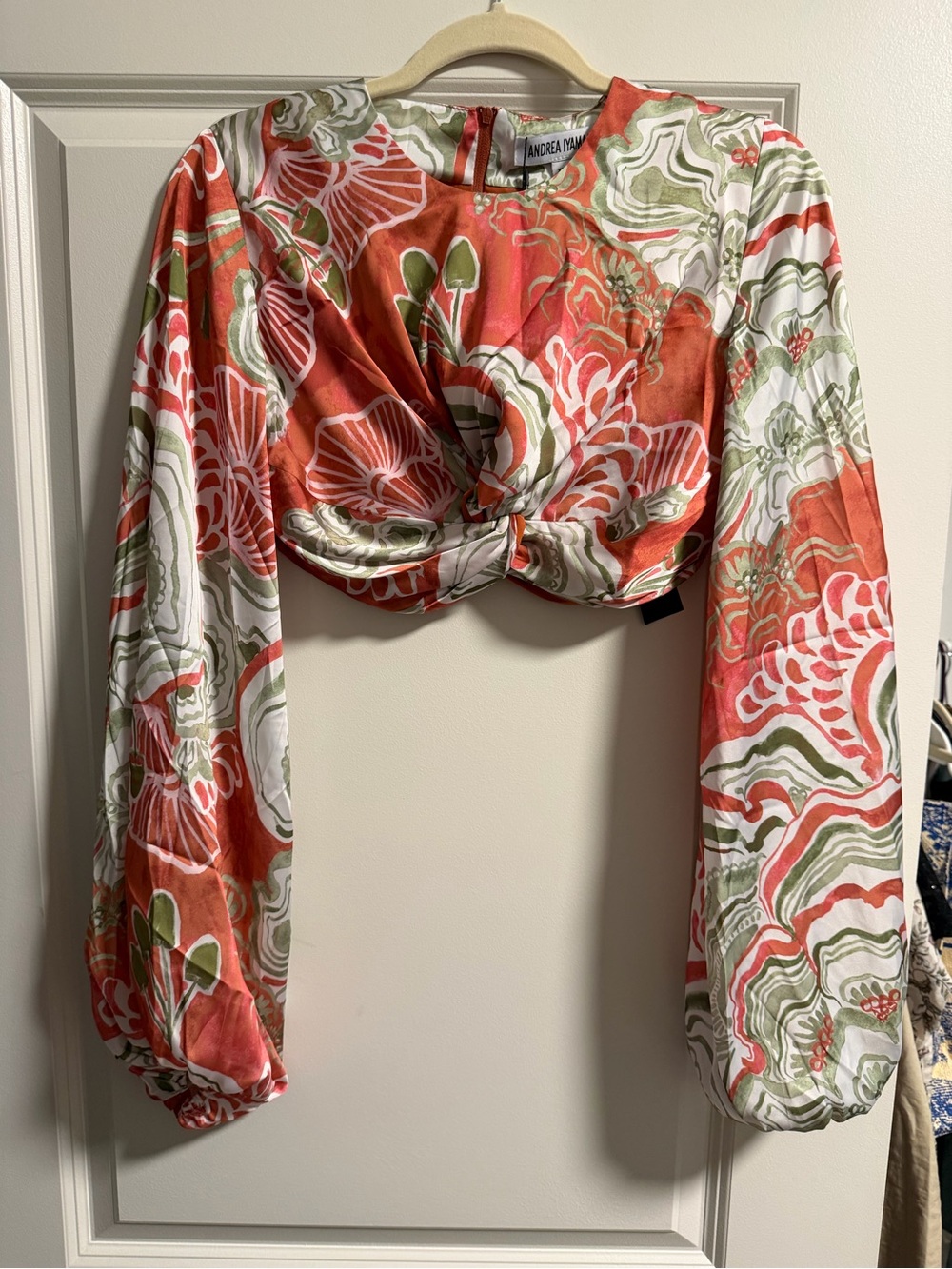 Andrea Iyamah Behati abstract Mushroom cropped top